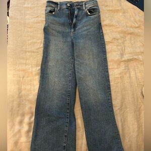 Hepburn high waist ankle wide leg jeans